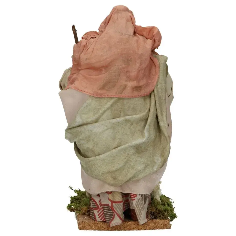 Santon Napolitain 22 Cm Bergere Avec Moutons