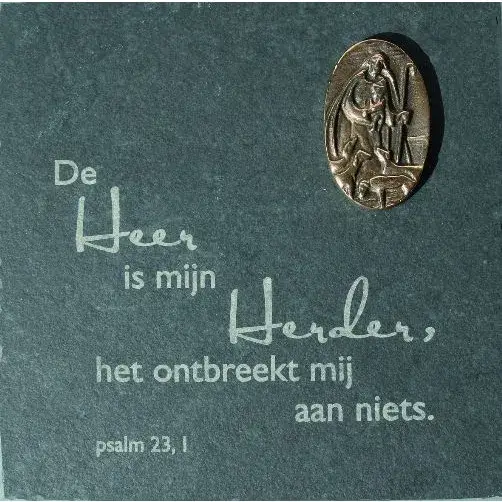 Ardoise 14.5 X 14.5 Cm De Heer Is Mijn Herder