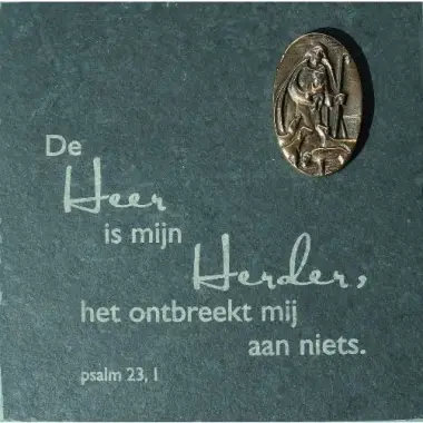 Ardoise 14.5 X 14.5 Cm De Heer Is Mijn Herder