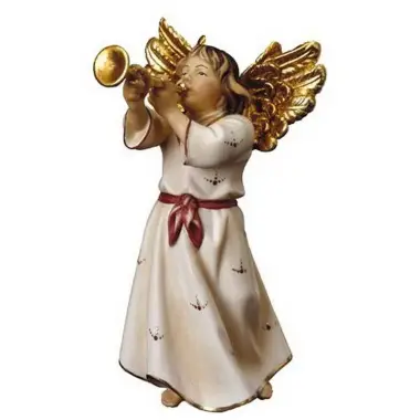 Ange avec Trompette : crèche de Noël en bois Ulrich 15 cm