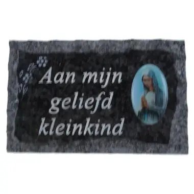 Plaque Cimetiere Aan Mijn Geliefd Kleinkind 9x14