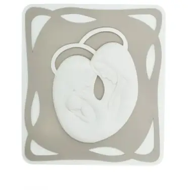 Cadre Sainte Famille moderne beige 40 x 45 cm