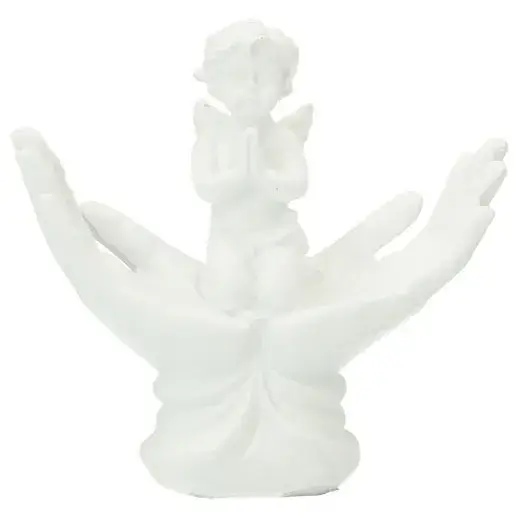 Engel biddend in handen de 09 cm