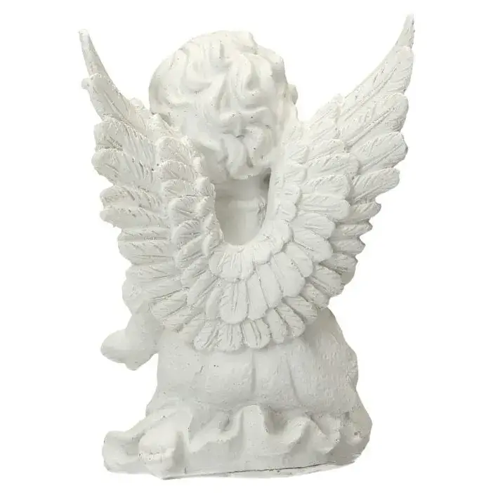 Ange avec oiseau Ht 17 cm