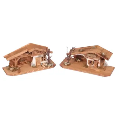 Lege Kerststal voor kerstfiguren van 6-8 cm (30x14x11cm)