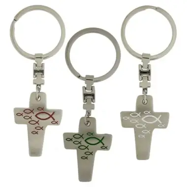 Porte-Clefs Croix / Poisson