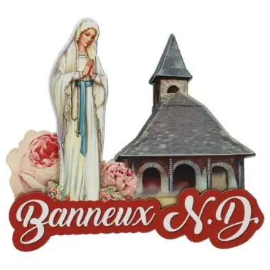 Plaque Magnétique Banneux N.D. 8.5 X 8 cm