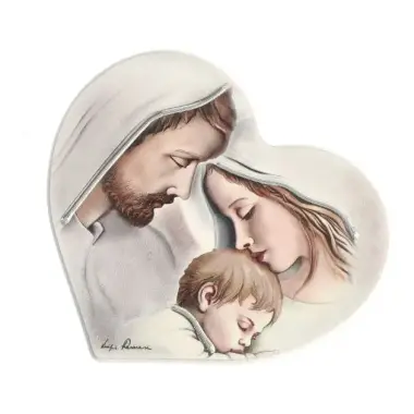 Cadre de la nativité en forme de coeur 11 x 10 cm