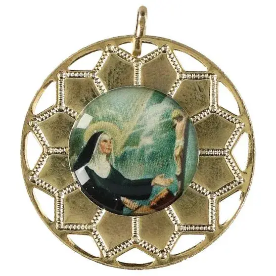Médaille Ste Rita 32 mm Métal Doré