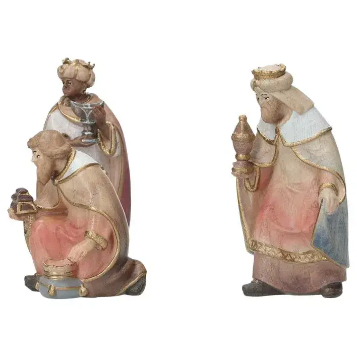 Set de 3 rois mages : crèche de Noël en bois Pema 12 cm