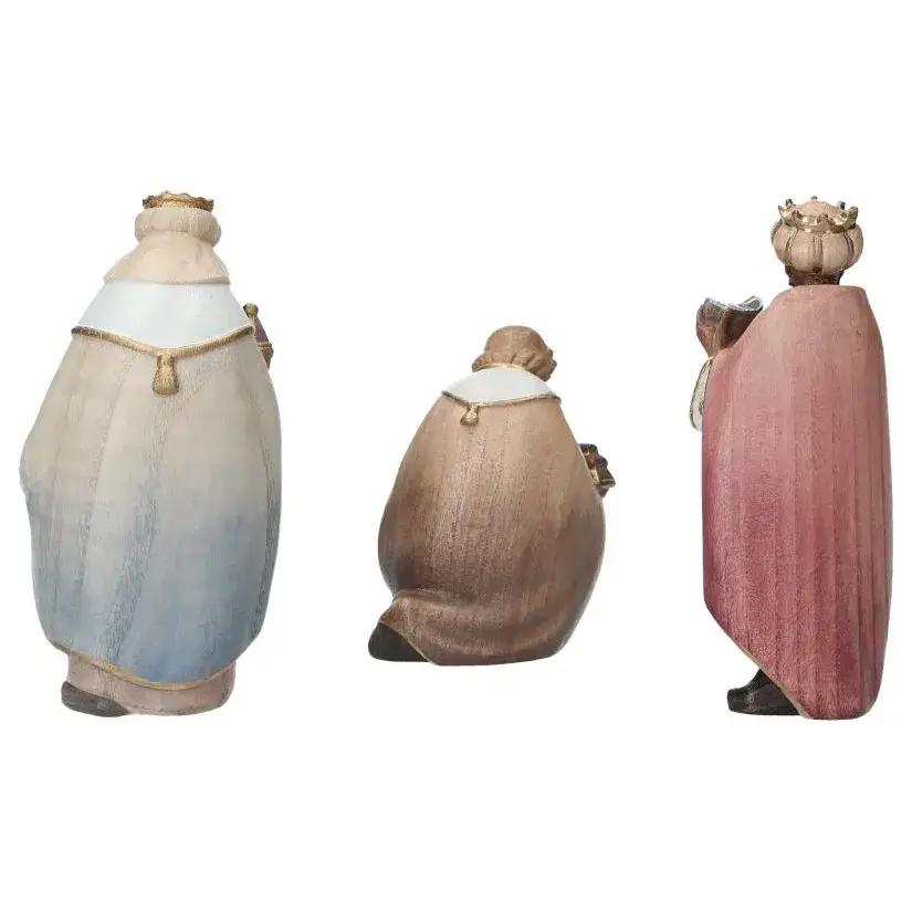 Set de 3 rois mages : crèche de Noël en bois Pema 12 cm