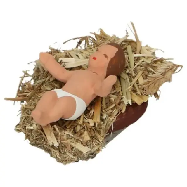 Santon Gateau 7 Cm Jesus On Straw