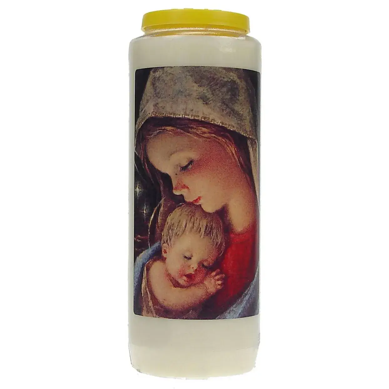 9 days candle / white / Virgin Child