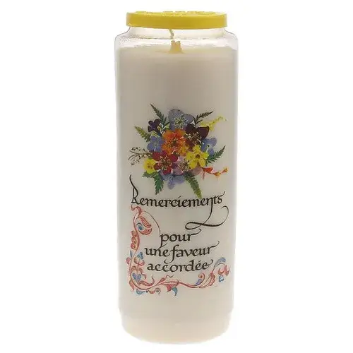 9 days candle / white / Thanks ... for granted