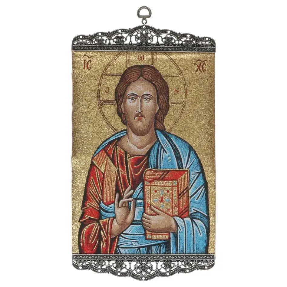 Icône - Tissu 20 X 38 cm - Pantocrator