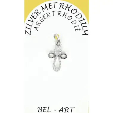 Croix Argent Rhodié - 12 X 10 mm
