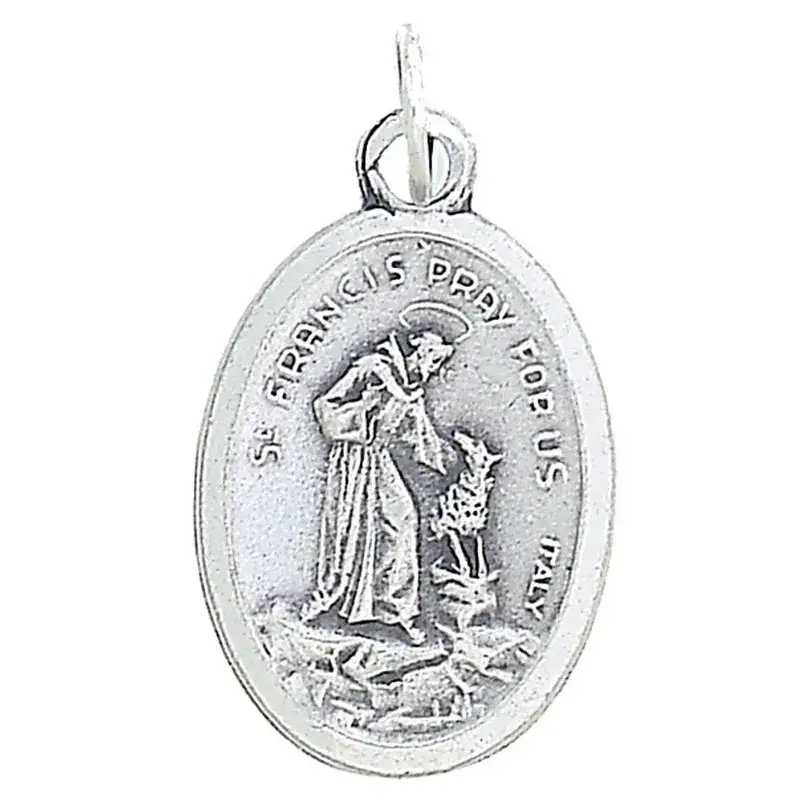 Médaille 22 mm Ov - St François avec loup