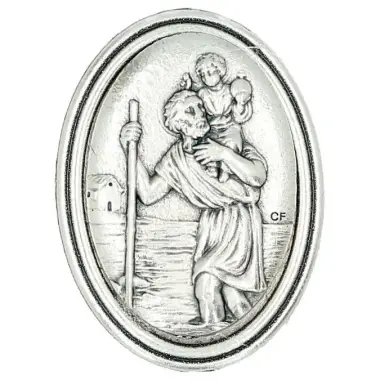Médaille aimantée St Christophe Ov 33 mm