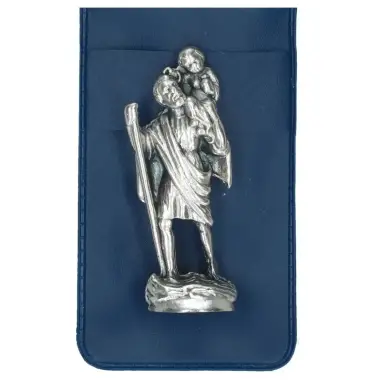 Etui 6 X 3.5 cm / Statue 4 cm St Christophe