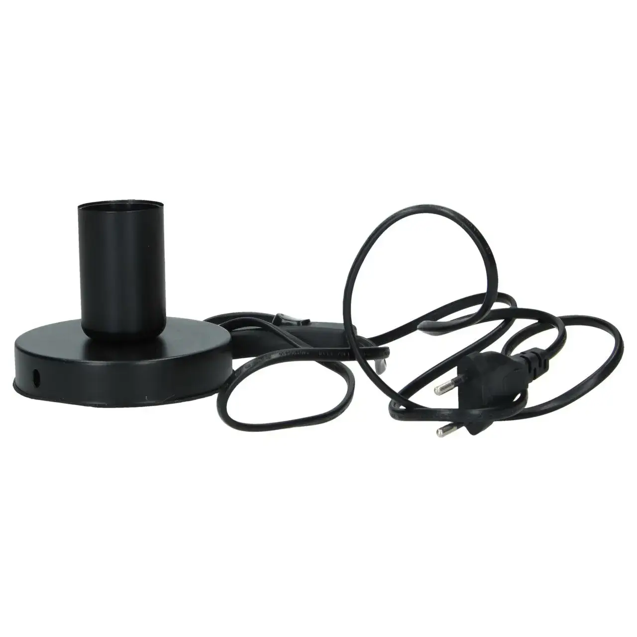 Socket in metal for cross lamp E27 - black
