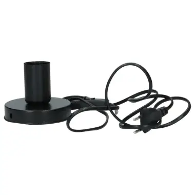Socket in metal for cross lamp E27 - black