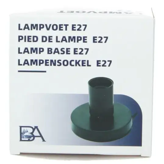 Socket in metal for cross lamp E27 - black