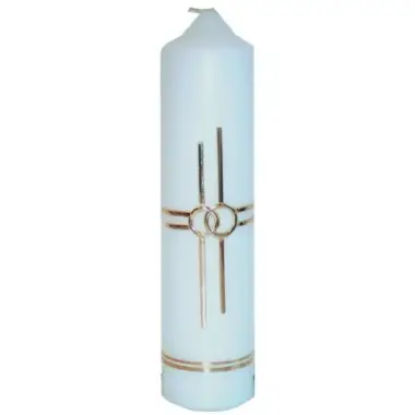 Cierge de mariage - 265 x 60 mm - alliances