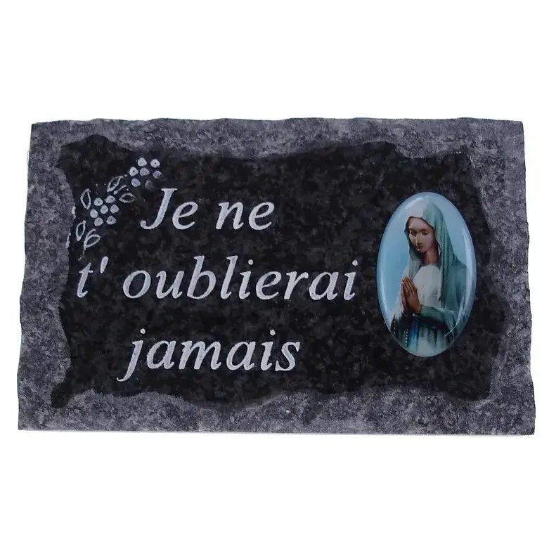 Plaque Cimetiére 9x14 cm - Je ne t'oublierai jamais