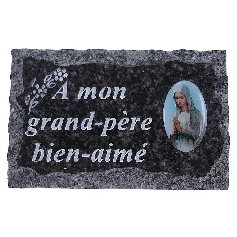 Grafplaat 9X14 cm - A mon grand-père bien aimé