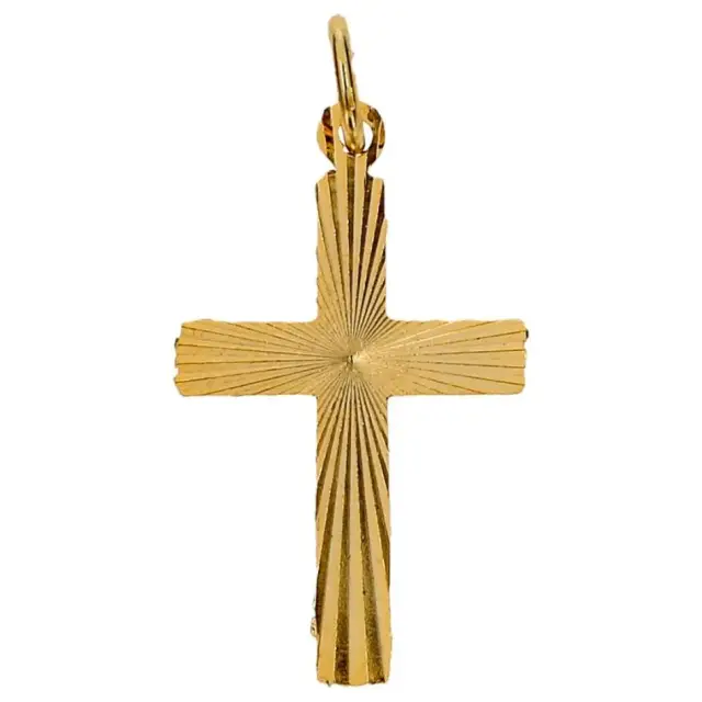 Cross diamond 25 mm golden metal