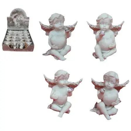 Engel - 4 cm - met hart 4 / set