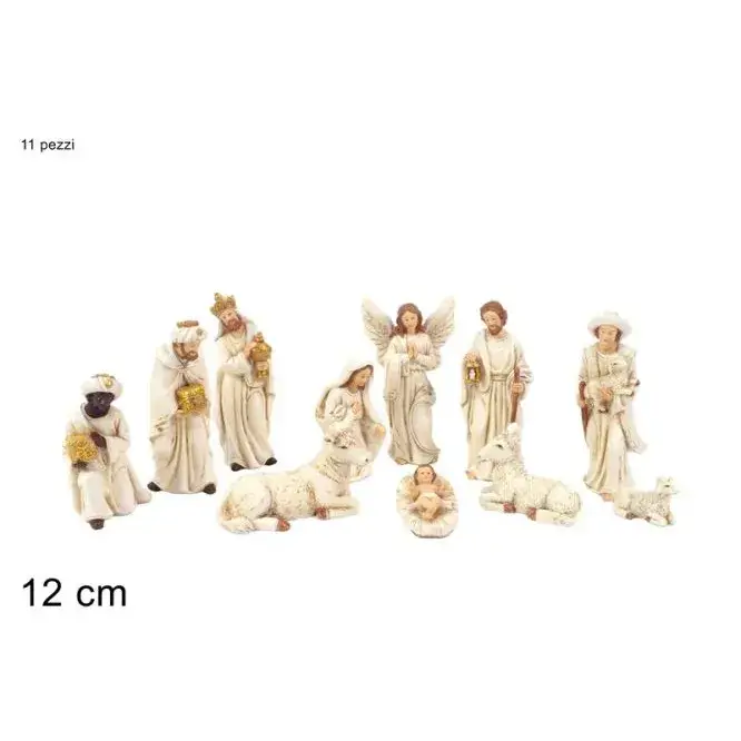 Kerstgroep van 11 figuren - 12 cm