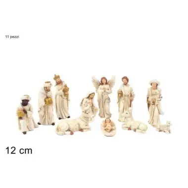 Kerstgroep van 11 figuren - 12 cm