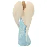 Ange En Bois Sculpte 15 cm bleu