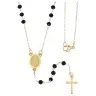 Necklace is steel Our Lady of Guadelupe medal + cross