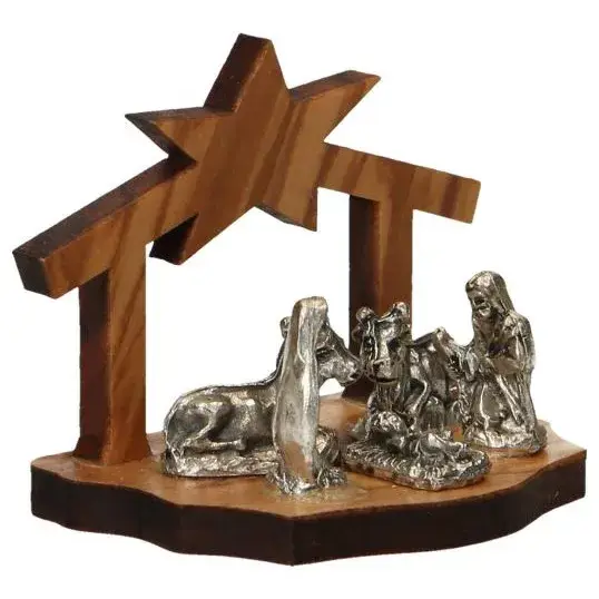 Kerststal - Stal + Ster - 6 X 4,5 X 5 cm