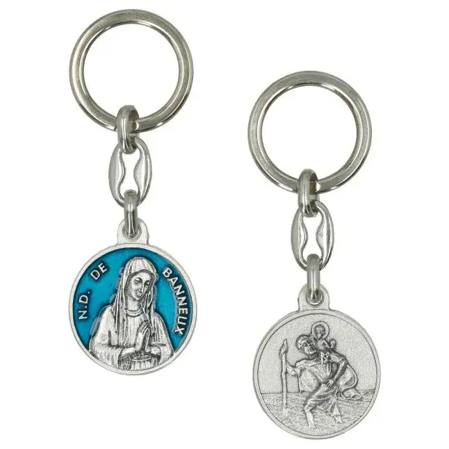 Sleutelhanger N.D. de Banneux émail blauw / H Kristoffel