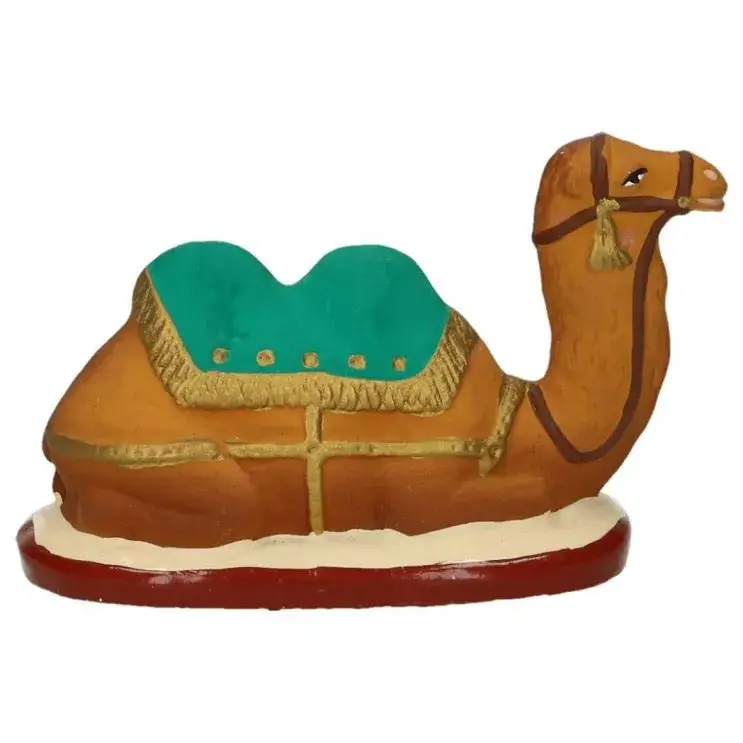 Santon Gateau 7 Cm Chameau Couche vert