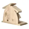 Crèche de Noël moderne en bois et Sainte Famille 7 cm