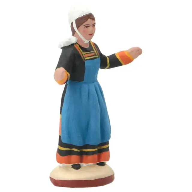 Santon Gateau de7 Cm - Femme danseuse Quimper (Nouveauté 2026)