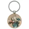 Porte-Clefs Bois naturel St Christophe
