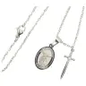 Parure Acier - Médaille St Michel + ChaÎne 45 cm