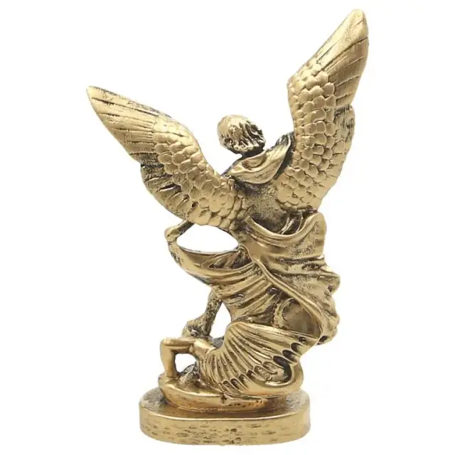 Statue 12 cm - Albâtre bronzé - St Michel