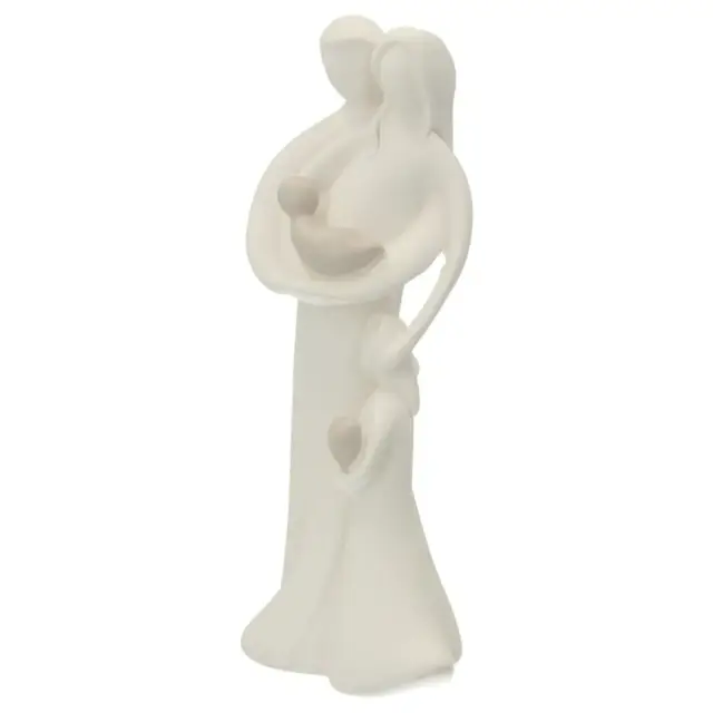 Ste famille 14 cm - résine blanche
