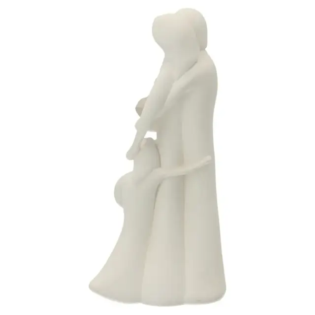 Ste famille 14 cm - résine blanche
