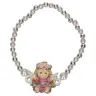 Elastic bracelet with pink angel