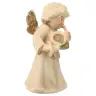 Ange en bois avec cor - 6 cm Alabaster