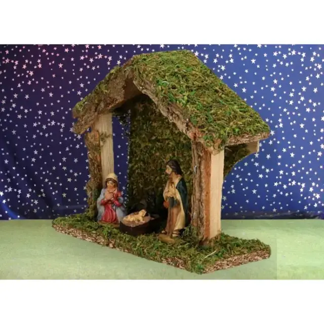 Christmas stable 05 5 figures Cm (14.50 X 5.5 X 12 cm H)