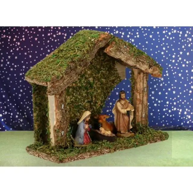 Christmas stable 05 5 figures Cm (14.50 X 5.5 X 12 cm H)