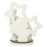 Nativité en résine blanche avec décor étoiles 14 cm